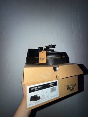 Dr. Martens Black Leather Platform Tassel Loafers